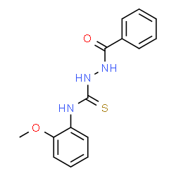 ChemSpider 2D Image | 2-Benzoyl-N-(2-methoxyphenyl)hydrazinecarbothioamide | C15H15N3O2S