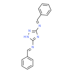 ChemSpider 2D Image | N,N'-Bis[(E)-phenylmethylene]-1H-1,2,4-triazole-3,5-diamine | C16H13N5