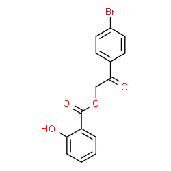 ChemSpider 2D Image | 2-(4-Bromophenyl)-2-oxoethyl salicylate | C15H11BrO4