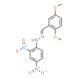 ChemSpider 2D Image | (1E)-1-(2,5-Dimethoxybenzylidene)-2-(2,4-dinitrophenyl)hydrazine | C15H14N4O6