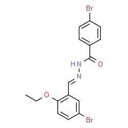 ChemSpider 2D Image | 4-Bromo-N'-[(E)-(5-bromo-2-ethoxyphenyl)methylene]benzohydrazide | C16H14Br2N2O2