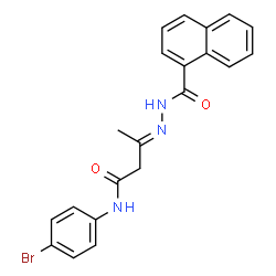 ChemSpider 2D Image | (3E)-N-(4-Bromophenyl)-3-(1-naphthoylhydrazono)butanamide | C21H18BrN3O2