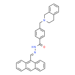 ChemSpider 2D Image | N'-[(E)-9-Anthrylmethylene]-4-(3,4-dihydro-2(1H)-isoquinolinylmethyl)benzohydrazide | C32H27N3O