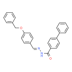 ChemSpider 2D Image | N'-{(E)-[4-(Benzyloxy)phenyl]methylene}-4-biphenylcarbohydrazide | C27H22N2O2