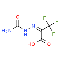 ChemSpider 2D Image | (2E)-2-(Carbamoylhydrazono)-3,3,3-trifluoropropanoic acid | C4H4F3N3O3