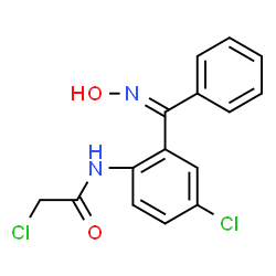 ChemSpider 2D Image | 2-Chloro-N-{4-chloro-2-[(Z)-(hydroxyimino)(phenyl)methyl]phenyl}acetamide | C15H12Cl2N2O2