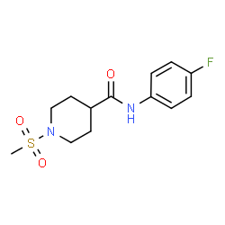 ChemSpider 2D Image | N-(4-Fluorophenyl)-1-(methylsulfonyl)-4-piperidinecarboxamide | C13H17FN2O3S