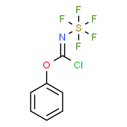 ChemSpider 2D Image | Phenyl (pentafluoro-lambda~6~-sulfanyl)carbonochloridimidate | C7H5ClF5NOS