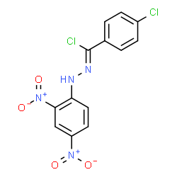 ChemSpider 2D Image | 4-Chloro-N-(2,4-dinitrophenyl)benzenecarbohydrazonoyl chloride | C13H8Cl2N4O4