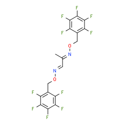 ChemSpider 2D Image | (1E,2E)-N,N'-Bis[(pentafluorobenzyl)oxy]-1,2-propanediimine | C17H8F10N2O2