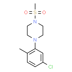 ChemSpider 2D Image | 1-(5-Chloro-2-methylphenyl)-4-(methylsulfonyl)piperazine | C12H17ClN2O2S