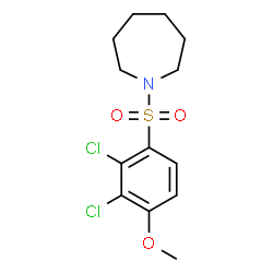 ChemSpider 2D Image | 1-[(2,3-Dichloro-4-methoxyphenyl)sulfonyl]azepane | C13H17Cl2NO3S