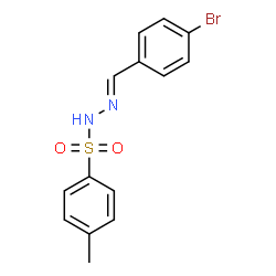 ChemSpider 2D Image | N'-[(E)-(4-Bromophenyl)methylene]-4-methylbenzenesulfonohydrazide | C14H13BrN2O2S