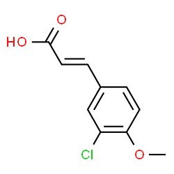 ChemSpider 2D Image | 3-Chloro-4-methoxycinnamic acid | C10H9ClO3