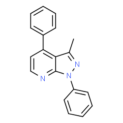 ChemSpider 2D Image | 3-Methyl-1,4-diphenyl-1H-pyrazolo[3,4-b]pyridine | C19H15N3