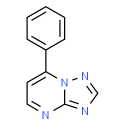 ChemSpider 2D Image | 7-Phenyl[1,2,4]triazolo[1,5-a]pyrimidine | C11H8N4