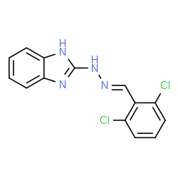 ChemSpider 2D Image | 2-[(2E)-2-(2,6-Dichlorobenzylidene)hydrazino]-1H-benzimidazole | C14H10Cl2N4