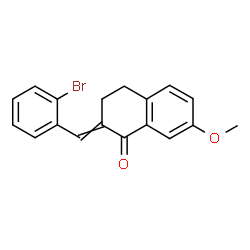 ChemSpider 2D Image | 2-(2-Bromobenzylidene)-7-methoxy-3,4-dihydro-1(2H)-naphthalenone | C18H15BrO2