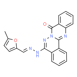 ChemSpider 2D Image | 5-{(2E)-2-[(5-Methyl-2-furyl)methylene]hydrazino}-8H-phthalazino[1,2-b]quinazolin-8-one | C21H15N5O2