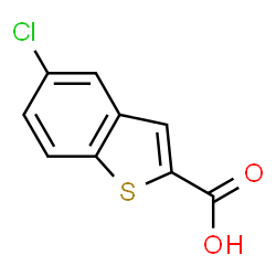 ChemSpider 2D Image | 5-Chloro-1-benzothiophene-2-carboxylic acid | C9H5ClO2S