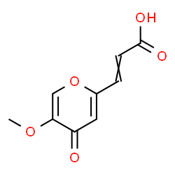 ChemSpider 2D Image | 3-(5-Methoxy-4-oxo-4H-pyran-2-yl)acrylic acid | C9H8O5