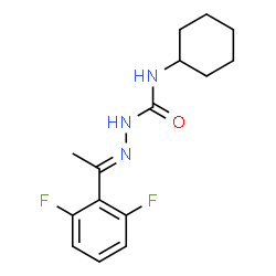 ChemSpider 2D Image | (2E)-N-Cyclohexyl-2-[1-(2,6-difluorophenyl)ethylidene]hydrazinecarboxamide | C15H19F2N3O