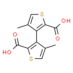 ChemSpider 2D Image | 4,4'-Dimethyl-3,3'-bithiophene-2,2'-dicarboxylic acid | C12H10O4S2