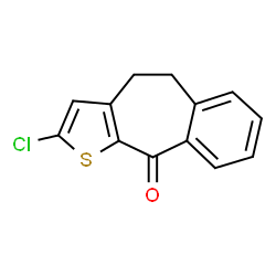 ChemSpider 2D Image | 2-Chloro-4,5-dihydro-10H-benzo[5,6]cyclohepta[1,2-b]thiophen-10-one | C13H9ClOS