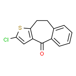 ChemSpider 2D Image | 2-Chloro-9,10-dihydro-4H-benzo[4,5]cyclohepta[1,2-b]thiophen-4-one | C13H9ClOS
