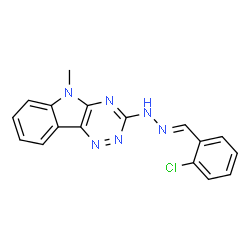 ChemSpider 2D Image | 3-[(2E)-2-(2-Chlorobenzylidene)hydrazino]-5-methyl-5H-[1,2,4]triazino[5,6-b]indole | C17H13ClN6