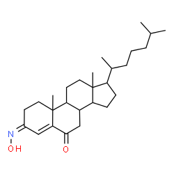 ChemSpider 2D Image | (3Z)-3-(Hydroxyimino)cholest-4-en-6-one | C27H43NO2