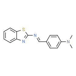 ChemSpider 2D Image | 4-[(E)-(1,3-Benzothiazol-2-ylimino)methyl]-N,N-dimethylaniline | C16H15N3S