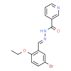 ChemSpider 2D Image | N'-[(E)-(5-Bromo-2-ethoxyphenyl)methylene]nicotinohydrazide | C15H14BrN3O2