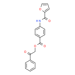ChemSpider 2D Image | 2-Oxo-2-phenylethyl 4-(2-furoylamino)benzoate | C20H15NO5