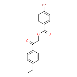 ChemSpider 2D Image | 2-(4-Ethylphenyl)-2-oxoethyl 4-bromobenzoate | C17H15BrO3