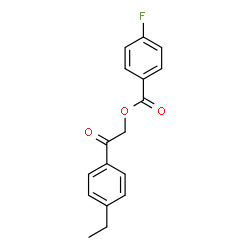ChemSpider 2D Image | 2-(4-Ethylphenyl)-2-oxoethyl 4-fluorobenzoate | C17H15FO3