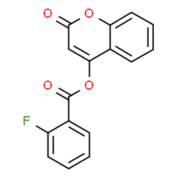 ChemSpider 2D Image | 2-Oxo-2H-chromen-4-yl 2-fluorobenzoate | C16H9FO4