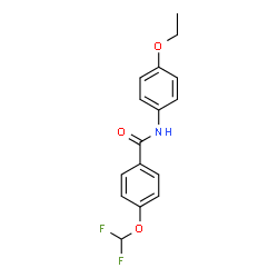 ChemSpider 2D Image | 4-(Difluoromethoxy)-N-(4-ethoxyphenyl)benzamide | C16H15F2NO3