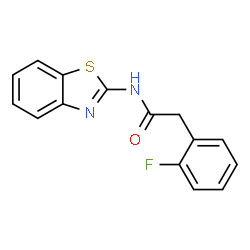 ChemSpider 2D Image | N-(1,3-Benzothiazol-2-yl)-2-(2-fluorophenyl)acetamide | C15H11FN2OS