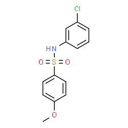ChemSpider 2D Image | N-(3-Chlorophenyl)-4-methoxybenzenesulfonamide | C13H12ClNO3S