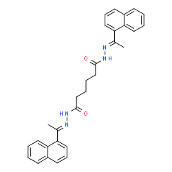 ChemSpider 2D Image | N'~1~,N'~6~-Bis[(1E)-1-(1-naphthyl)ethylidene]hexanedihydrazide | C30H30N4O2
