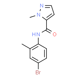 ChemSpider 2D Image | N-(4-Bromo-2-methylphenyl)-1-methyl-1H-pyrazole-5-carboxamide | C12H12BrN3O
