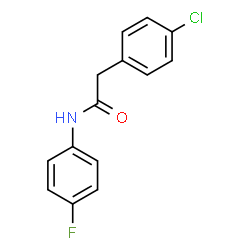 ChemSpider 2D Image | 2-(4-Chlorophenyl)-N-(4-fluorophenyl)acetamide | C14H11ClFNO