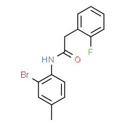 ChemSpider 2D Image | N-(2-Bromo-4-methylphenyl)-2-(2-fluorophenyl)acetamide | C15H13BrFNO