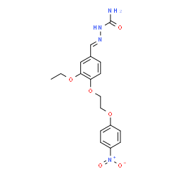 ChemSpider 2D Image | (2E)-2-{3-Ethoxy-4-[2-(4-nitrophenoxy)ethoxy]benzylidene}hydrazinecarboxamide | C18H20N4O6