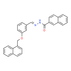 ChemSpider 2D Image | N'-{(E)-[3-(1-Naphthylmethoxy)phenyl]methylene}-2-naphthohydrazide | C29H22N2O2