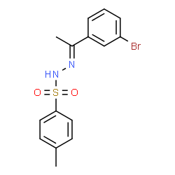 ChemSpider 2D Image | N'-[(1E)-1-(3-Bromophenyl)ethylidene]-4-methylbenzenesulfonohydrazide | C15H15BrN2O2S