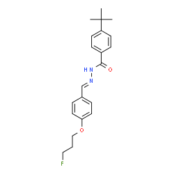 ChemSpider 2D Image | N'-{(E)-[4-(3-Fluoropropoxy)phenyl]methylene}-4-(2-methyl-2-propanyl)benzohydrazide | C21H25FN2O2