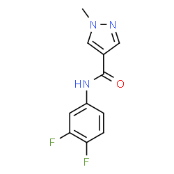 ChemSpider 2D Image | N-(3,4-Difluorophenyl)-1-methyl-1H-pyrazole-4-carboxamide | C11H9F2N3O