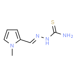 ChemSpider 2D Image | (2E)-2-[(1-Methyl-1H-pyrrol-2-yl)methylene]hydrazinecarbothioamide | C7H10N4S